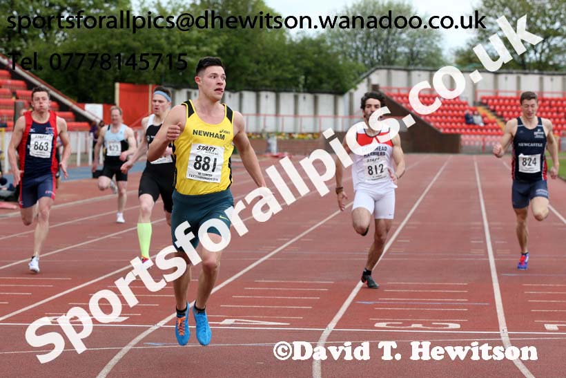 Senior mens 200 metres, North Eastern Track and Field Champs, Gateshead Stadium. Photo: David T. Hewitson/Sports for All Pics